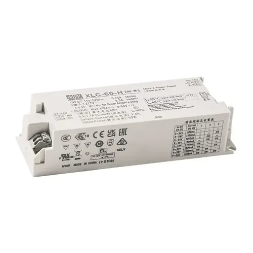 XLC-60-H-N – 9~54V 900~1700m A/1.4 Amps/60 Watts/Constant Power LED Driver/Class 2/Class II/NFC/60 Watts Fresh Stock