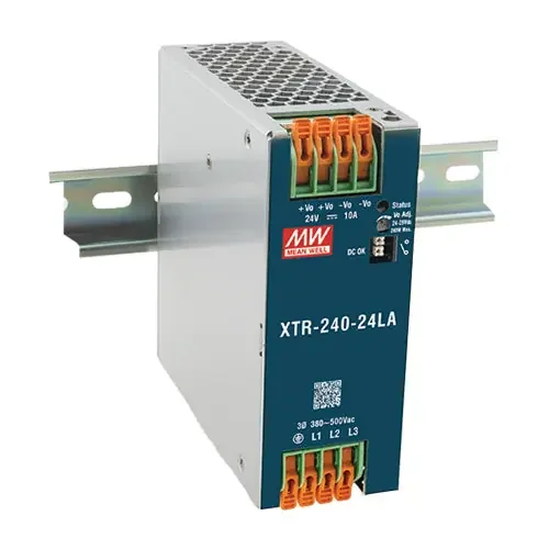 XTR-240-24LA – 24V 10A DIN Rail Power Supply/Three Phase AC Input/Lever-Actuated Terminal,24 Volts 10 Amps Fresh Stock