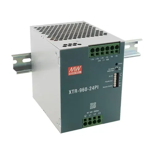 XTR-960-48PI – 48V 20A DIN Rail Power Supply/Three Phase AC Input/Push In Terminal/48 Volts 20Amps Limited Time